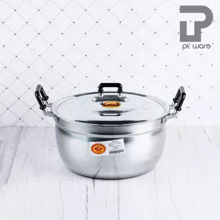 หม้อหุงข้าว หม้อแกง หม้อชุด หม้ออลูมิเนียม ตราหัวม้า ขนาด 22-26 cm (ยกชุด3ใบ)