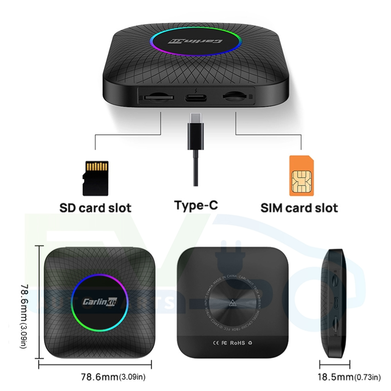【ขายดีอันดับ1】กล่องทีวี CarlinKit 8+128GB ai box CarPlay ไร้สาย Android Auto ไร้สาย,For cars with wired CarPlay only - รูปที่ 6