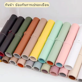 แผ่นรองโต๊ะแล็ปท็อป PU 60x30 40x80 45x90ซม แผ่นรองเมาส์หนัง สีดำ ชมพู สีน้ำเงินเข้ม PU แบบ dual-purpos desk Mouse pad
