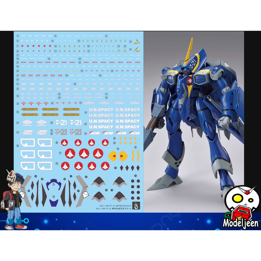 (Ghost Decal) Water Decal 185 HG1/100 YF-21