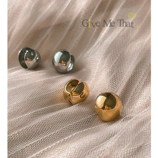 ต่างหูสแตนเลสแท้ สไตล์มินิมอล Minimal ตุ้มหู แบบติดหู ทรงกลม รุ่น Circle Clip Givemethat
