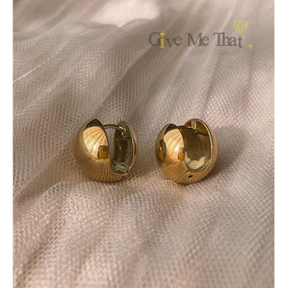 ต่างหูสแตนเลสแท้ สไตล์มินิมอล Minimal ตุ้มหู แบบติดหู ทรงกลม รุ่น Circle Clip Givemethat