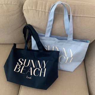 กระเป๋าผ้า sunny beach leaf (ใบใหญ่) มี 4 สี มีซิปปิด