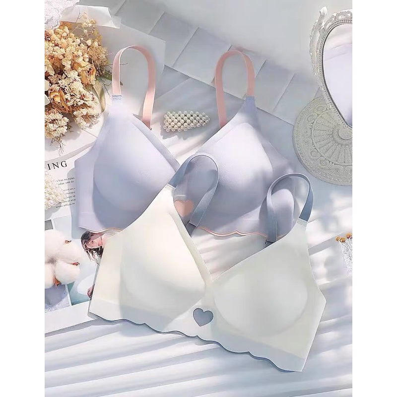 Jelly bra เสื้อในที่นุ่มที่สุดในโลก 2 ตะขอ ฟองบาง งานไร้ขอบ ไซส์ S M L XL
