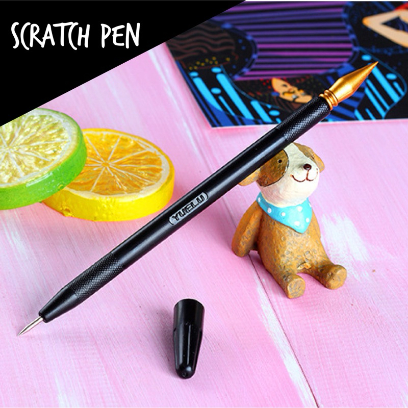 Pen Scratch Painting  ปากกาขูดหัวทอง