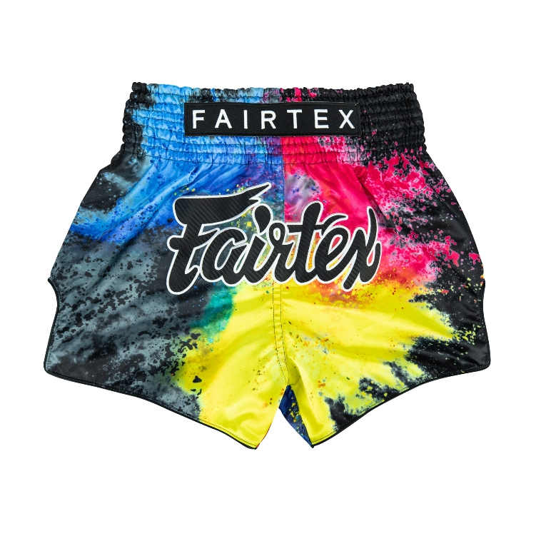 กางเกงมวยรุ่น BS1938 Muay Thai Shorts - Acid Jazz (Black)