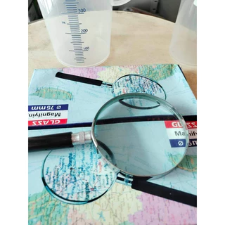 แว่นขยายกรอบโลหะด้ามพลาสติก 75 มม. กรอบพลาสติกด้ามพลาสติก 75 มม