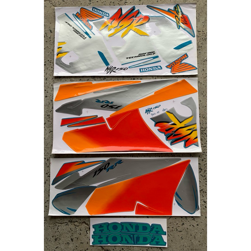 สติกเกอร์ชุด honda nsr150-rr รุ่น5 ปี 97 สีเขียว เคลือบเงา สวย