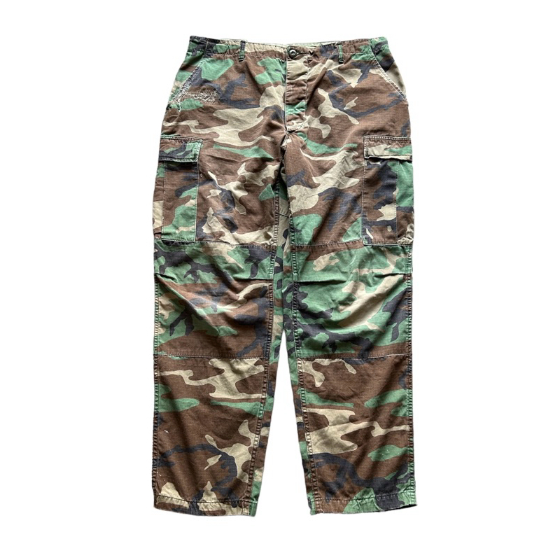 กางเกงทหาร USA BDU trousers woodland แท้ไอกัน ปีเก่า เอว30-36 รูดเอว
