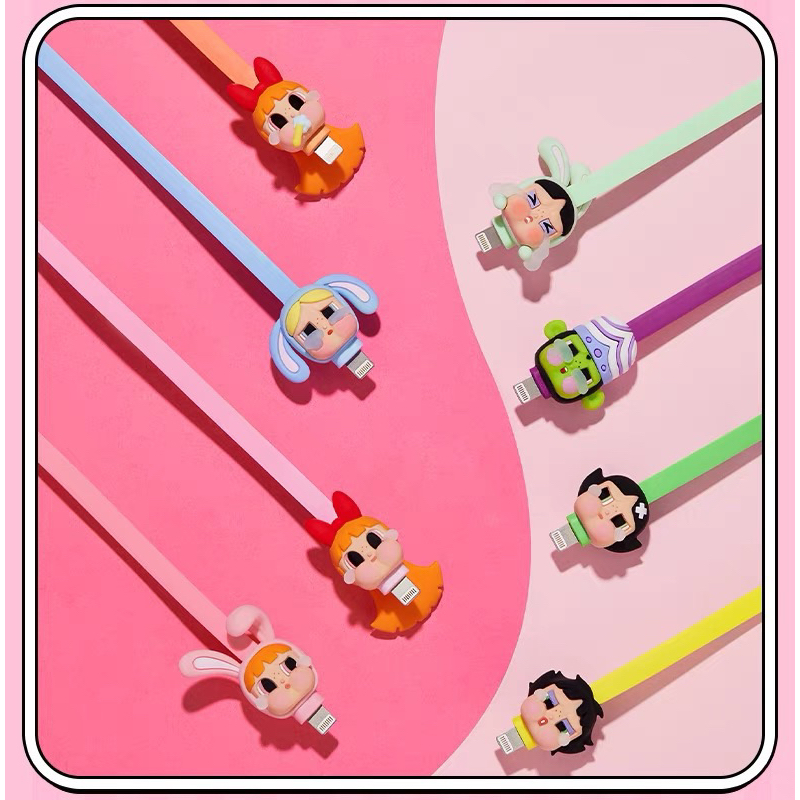 [ LIVE สดมีโค้ดส่วนลด] แท้ 100% สายชาร์จ CRYBABY X The Powerpuff Girls Series - Data Cable