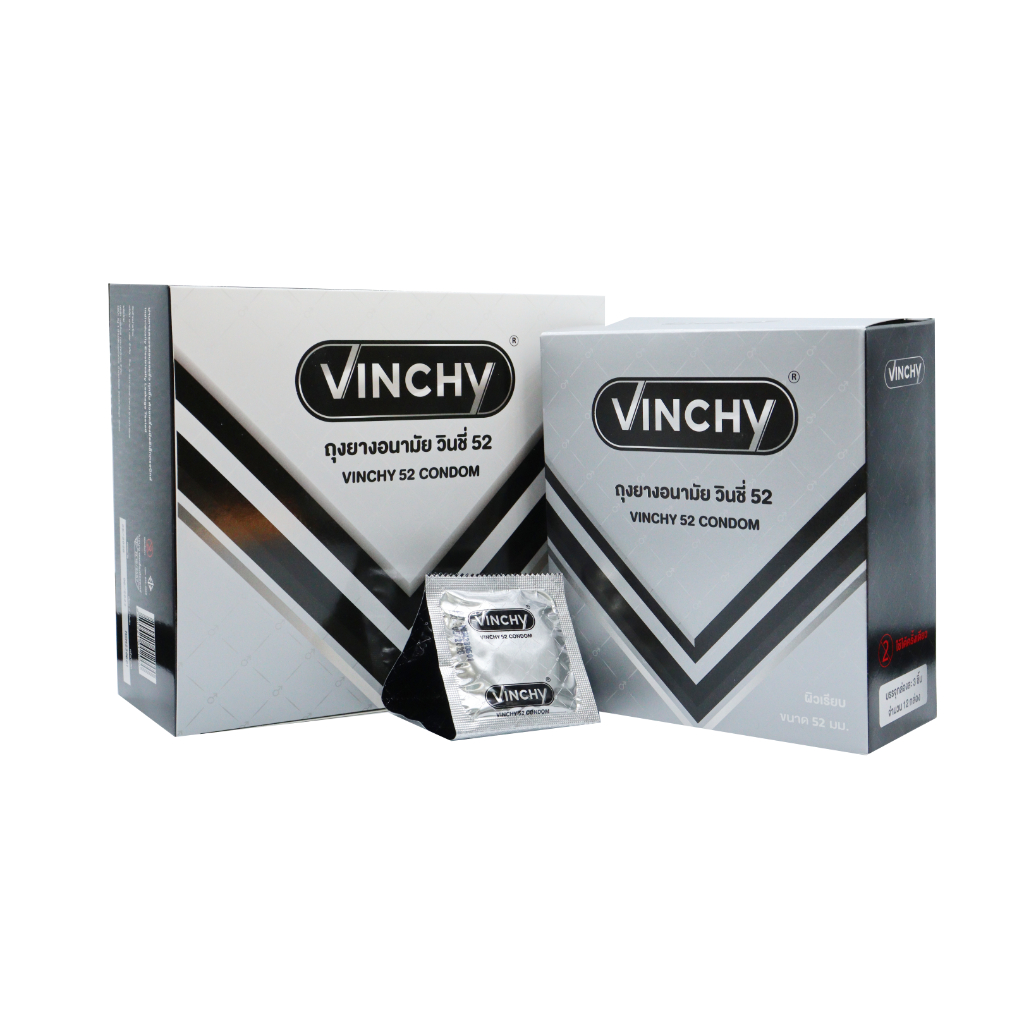 Vinchy ถุงยางอนามัยวินชี่ ขนาด 52 มิลลิเมตร