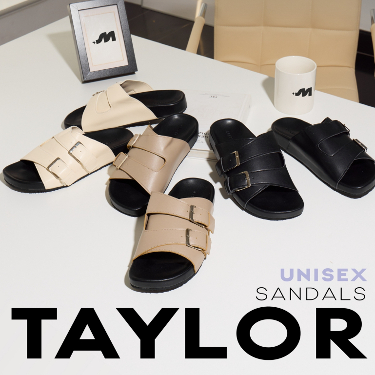 TAYLOR รองเท้าแตะunisex สายหนังPUนุ่มนิ่ม Big Size