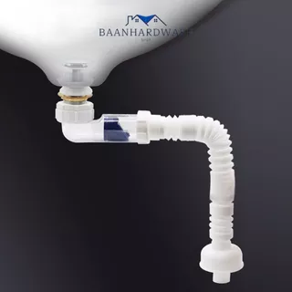 BAANHARDWARE ท่อย่น/ท่อน้ำทิ้ง ปรับระดับ ใช้ได้ทั้งอ่างซิงค์และอ่างล้างหน้า MA-J-036