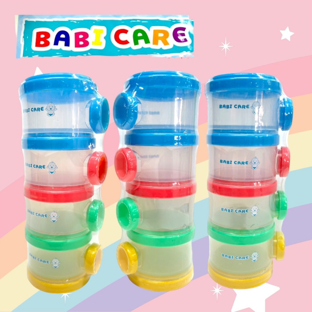 Babi care ถ้วยแบ่งนมผง 4 ชั้น Milk Powder Container จำนวน 1 ชิ้น #BC745