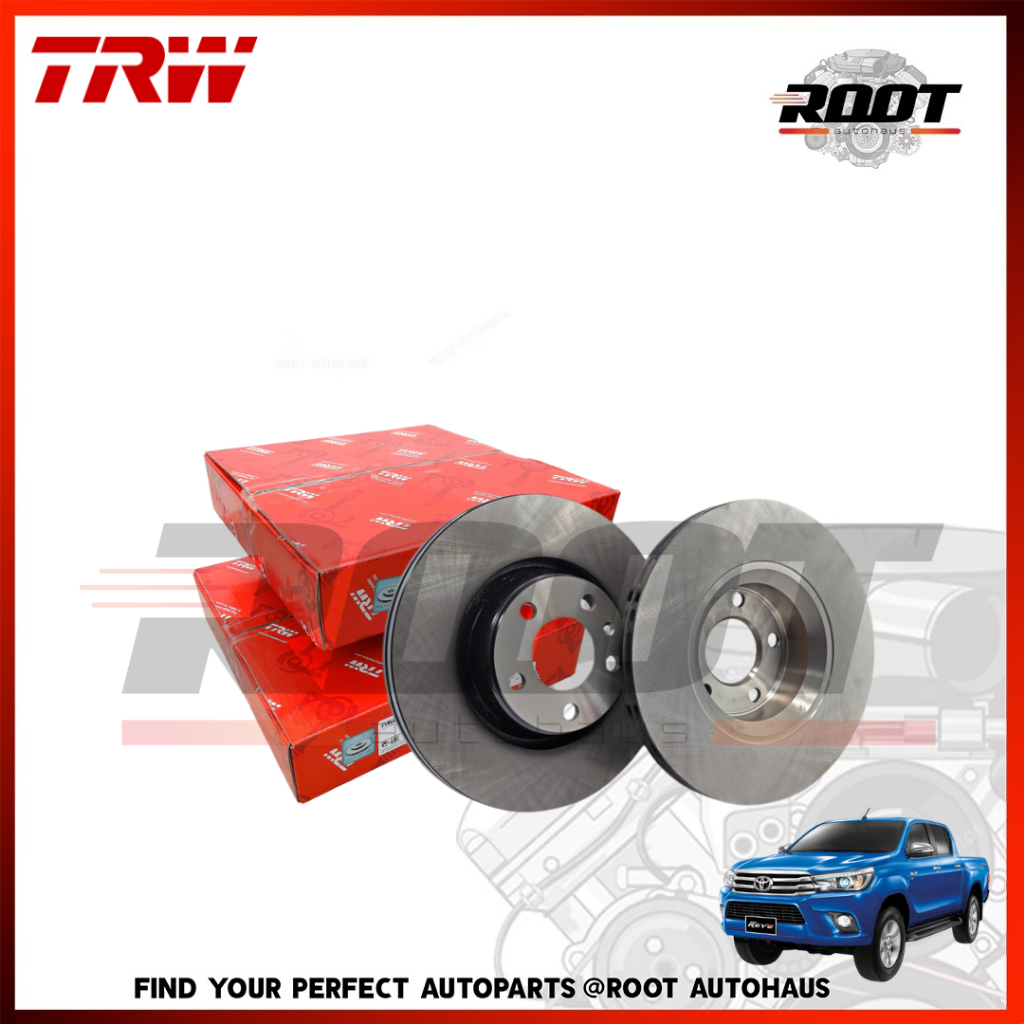 TRW จานดิสเบรคหน้า TOYOTA VIGO CHAMP 4x2 ปี 2012-2015 / REVO ปี 15 ขึ้นไป  เบอร์ DF7490S