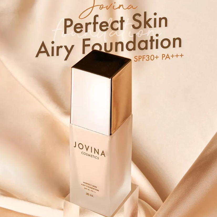 (สั่งจากVDOเพื่อรับส่วนลดพิเศษ) แบ่งขายรองพื้นคุณแก้มรุ่นขวดเหลี่ยม Jovina Perfect Skin Airy Foundat