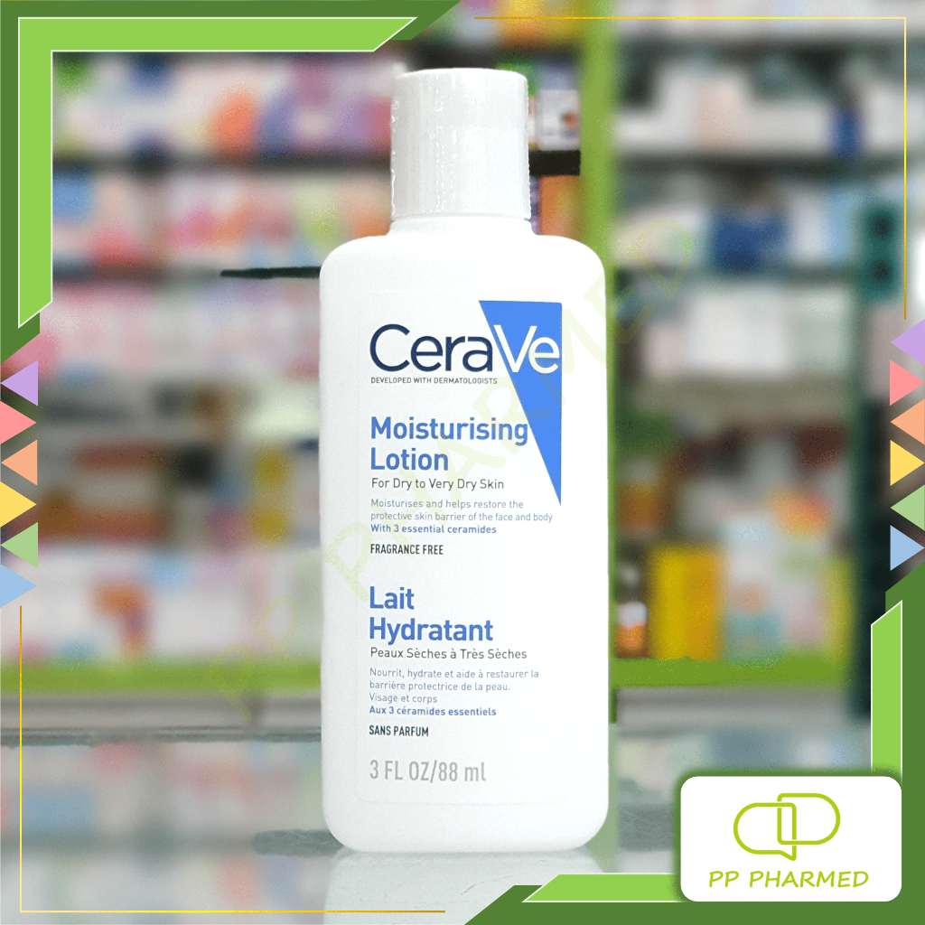 Cerave Moisturising Lotion โลชั่นบำรุงผิว เนื้อสัมผัสบางเบา ผิวชุ่มชื้น 88ml