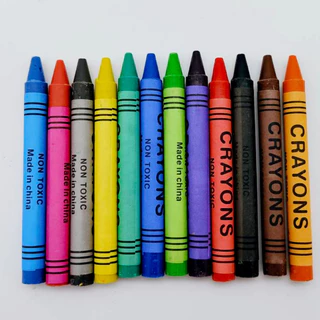 สีเทียนมาตรฐาน12สี (แพ็ค12กล่อง) ✏️สีเทียน เนื้อสีเข้ม เครื่องเขียนสำนักงาน โรงเรียน🎀 🎊 🎉