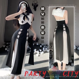 PARTY CITY ชุดsexy ชุดคอสเพลย์ ชุดแม่ชี ❤️ เปิดหลัง เปิดไหล่ พร้อมจัดส่ง PC-C937