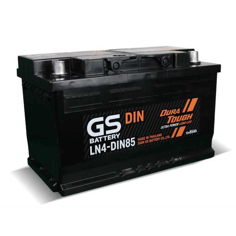 แบตเตอรี่รถยนต์ gs battery รุ่น LN4  ขนาด 12โวลต์ 85 แอมป์ รุ่นขั้วจม LNรถ