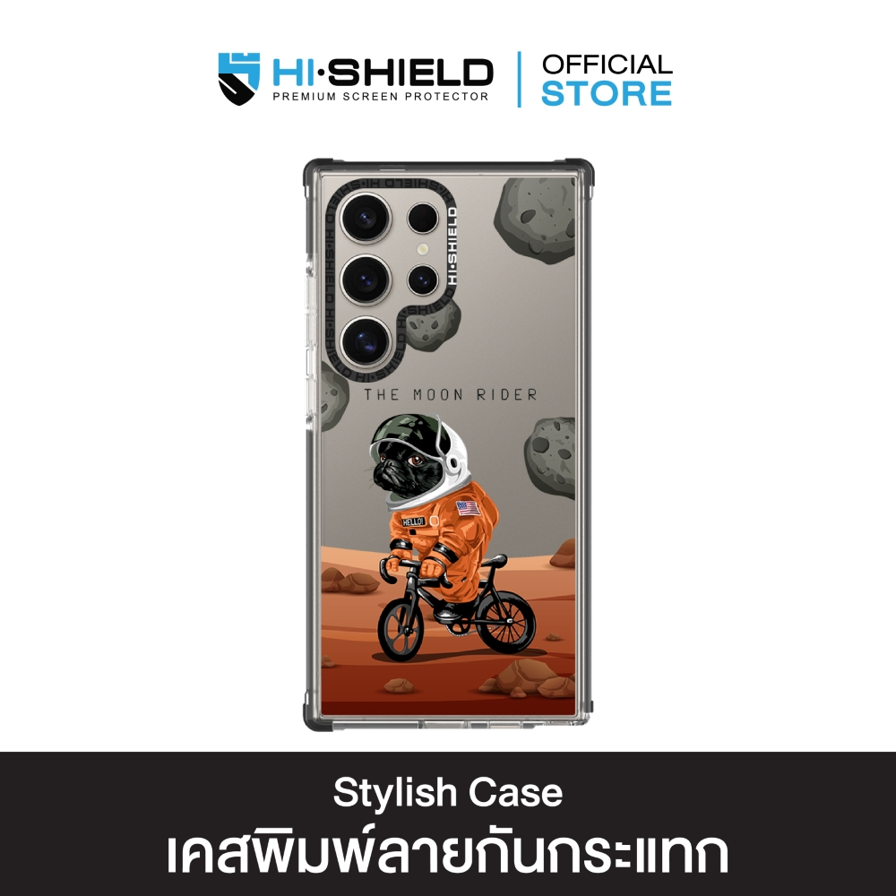 [S24ultra,S23ultra] HI-SHIELD Stylish เคสใสกันกระแทก Samsung รุ่น Space Pug
