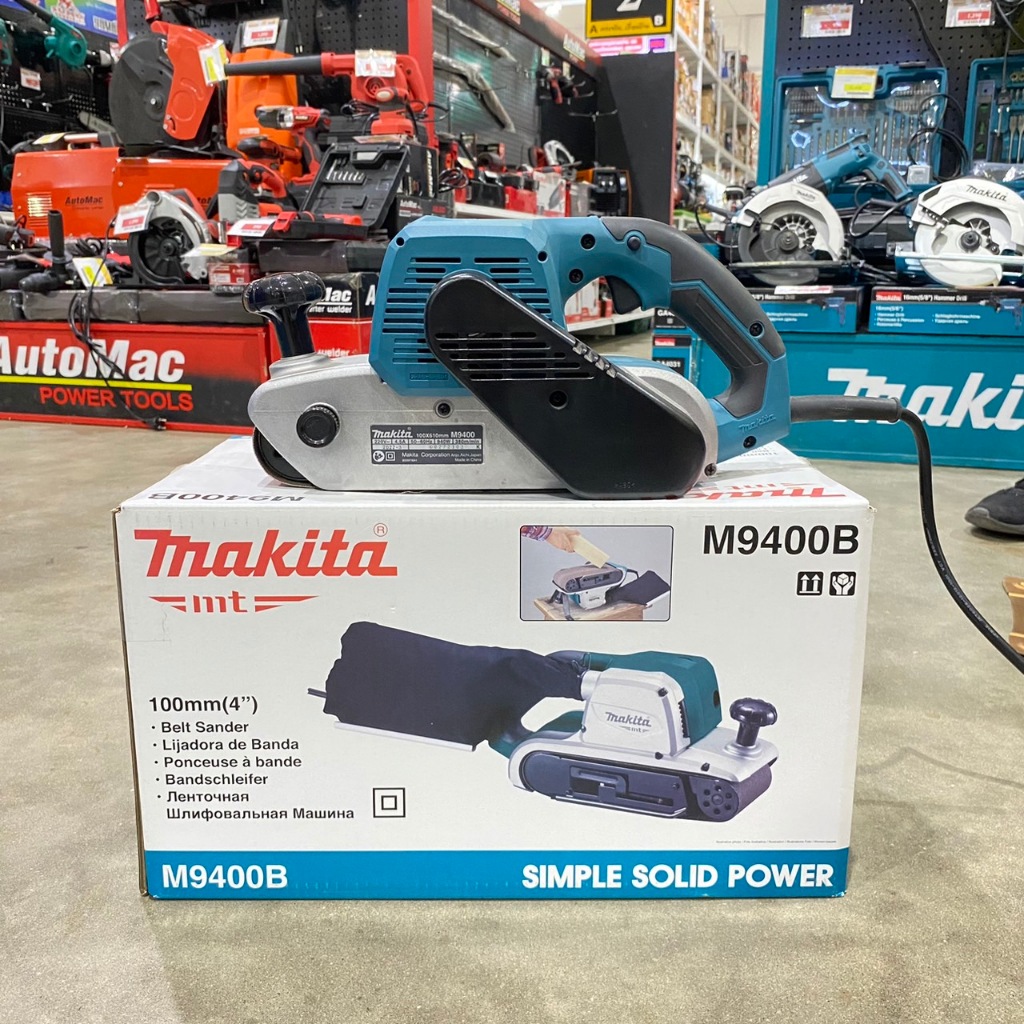 MAKITA เครื่องขัดกระดาษทรายสายพาน M9400B 4"x24"940w.