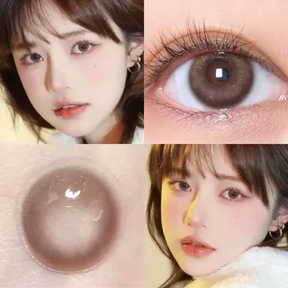 【-100°-800°】[ซื้อครบ฿75แถม ลิปสติก] Midroo เลนส์แฟชั่น คอนแทคเลนส์สี Nano Brown ค่าสายตาสั้น Contact Lens 14.0mm