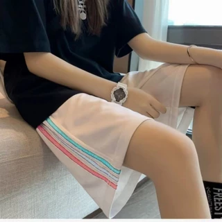 EDM🍬พร้อมส่ง🍬✨ของใหม่ราคาถูกที่สุด✨กางเกงขาสั้นผู้หญิง สไตล์เกาหลี กางเกงวอร์ม เอวสูง
