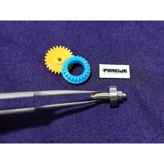เฟืองซิ่ง หมก 3.5:1 ลูกปืนเดี่ยว 830ฝาดำ งาน CNC ครบชุด ใส่โครง FMA/AR/S2/VS - Mini4WD 830 Modified Super Speed Gear Set