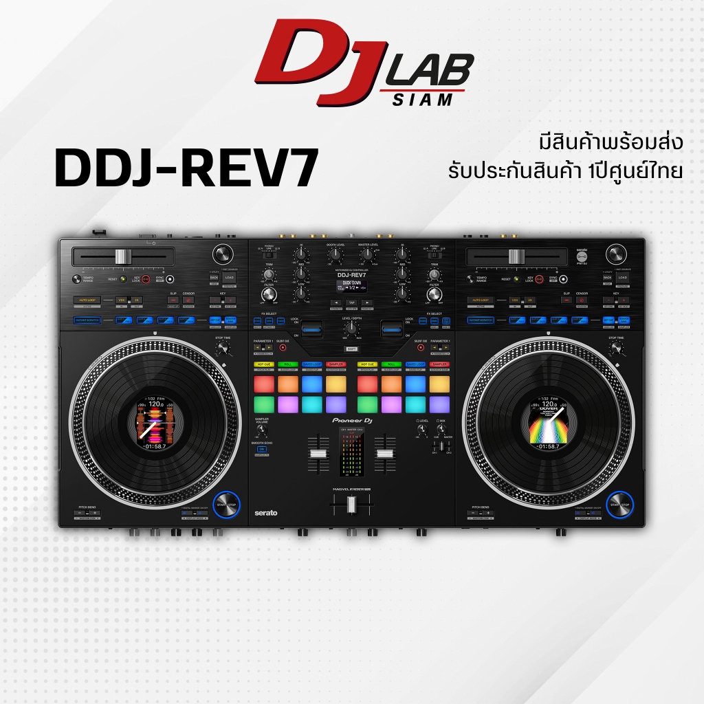 Pioneer DJ DDJ-REV7 Scratch-style 2-channel professional DJ controller for Serato