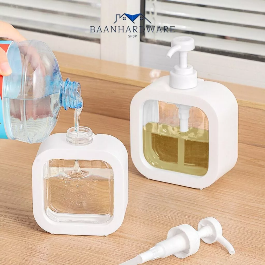BAANHARDWARE ขวดปั๊มสบู่เหลวเปล่า 300/500ml ขวดสเปรย์แบบกด เจลอาบน้ำ BO-S006