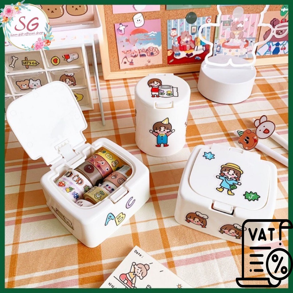 ร้านไทยSiamGift กล่องจัดเก็บของพลาสติก มี 3ขนาด กล่องจัดเก็บอเนกประสงค์ กล่องใส่ปากกาหรือคัตเตอร์บัต