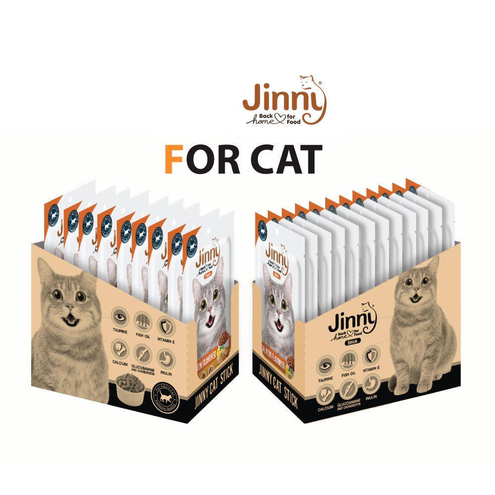 (ขายส่ง12ชิ้น)Jinny Cat Snack จินนี่ ขนมแมว