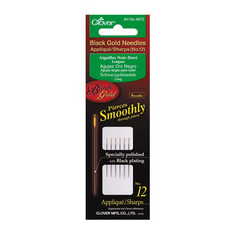 Clover เข็มแอปลิเค เบอร์12 รุ่น Black Gold Hand Sewing Needles CK4972