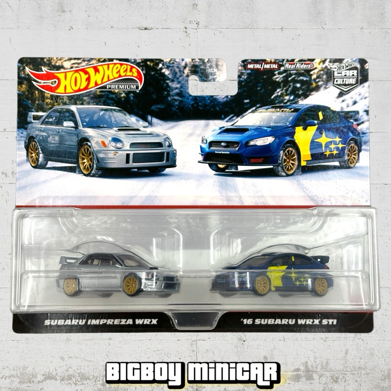 Hot Wheels Premium Packs 2 - SUBARU IMPREZA WRX & '16 SUBARU WRX STI