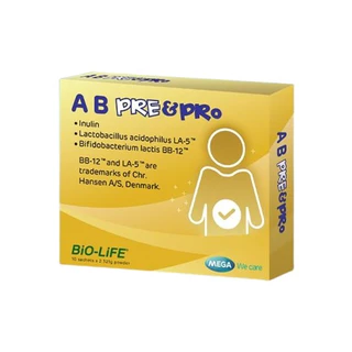 MEGA We Care เมก้า A B Pre&Pro Biotics ช่วยปรับสมดุลลำไส้ prebiotic probiotic probiotics ab pre&pro