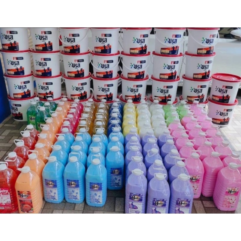 น้ำยาปรับผ้านุ่ม แกลอนHABY