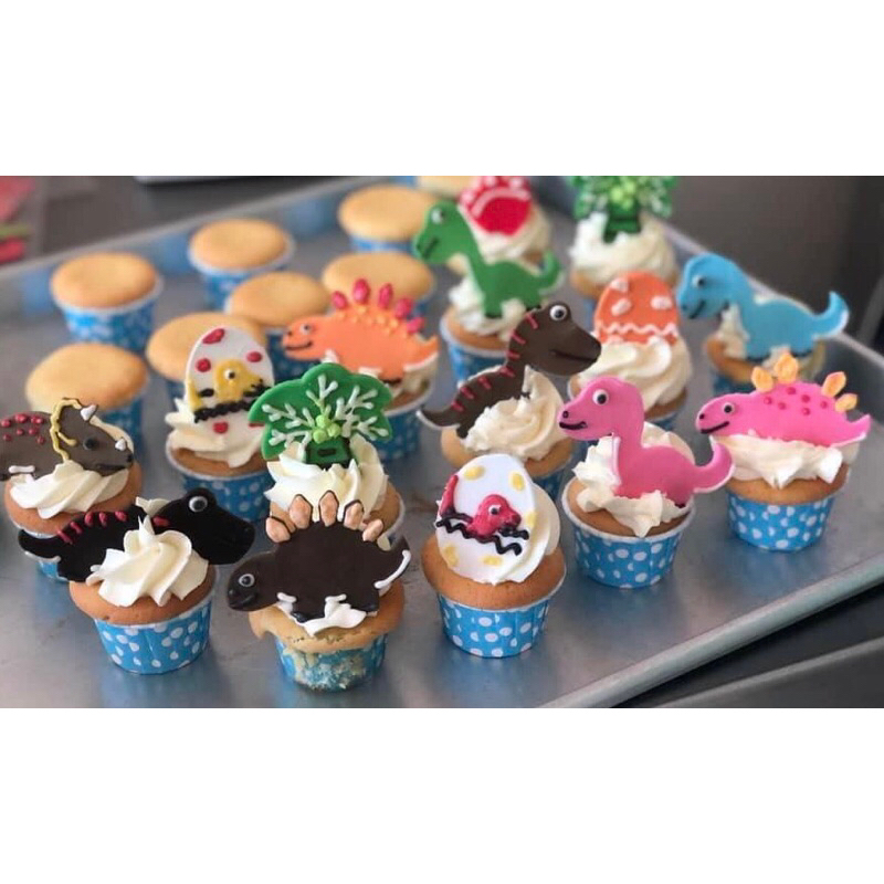 15ชิ้นมีพร้อมส่ง! น้ำตาลตกแต่งเค้กไดโนเสาร์