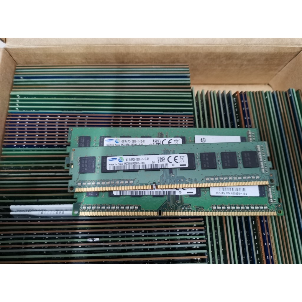 แรม PC มือสอง DDR3 4 GB  คละบัส ใช้กับคอมพิวเตอร์ทั่วไป สินค้ามือสอง เทสก่อนส่งทุกครั้ง