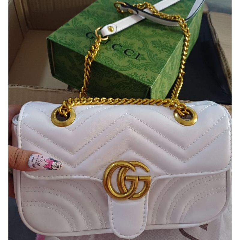 กระเป๋า Gucci mammon สีขาวกล่อง magnet