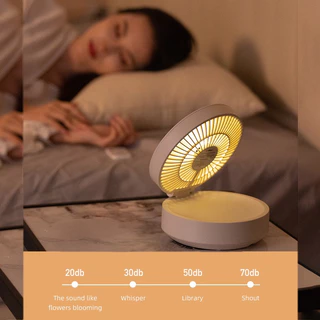 4000mAh พัดลมชาจแบต พัดลมไร้สายพร้อมไฟกลางคืน ชาร์จ พับได้ Led Digital Display พัดลมเล็กตั้งโต๊ะ เหมาะสำหรับสำนักงาน