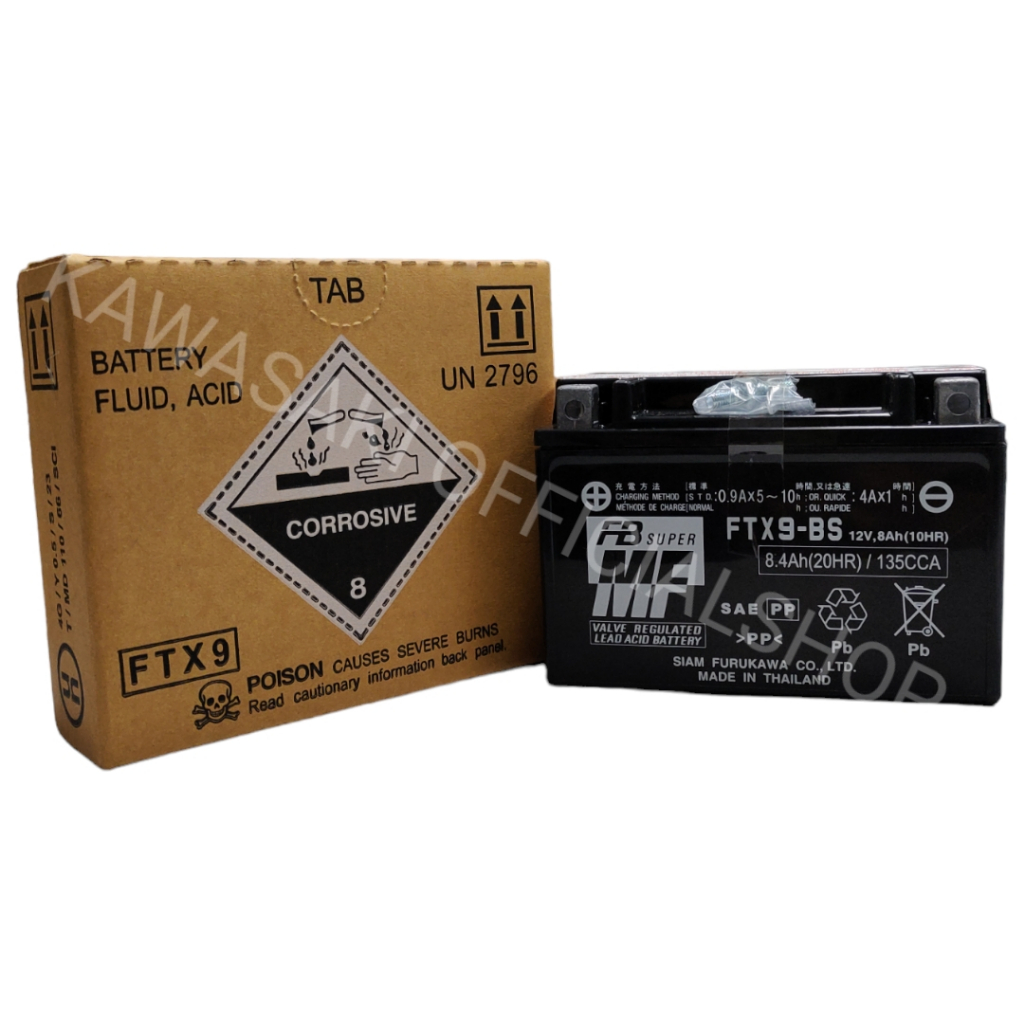 แบตเตอรี่ FTX9-BS,12V 8AH-BATTERY (อ่านรายละเอียดรุ่นก่อนสั่งซื้อ)
