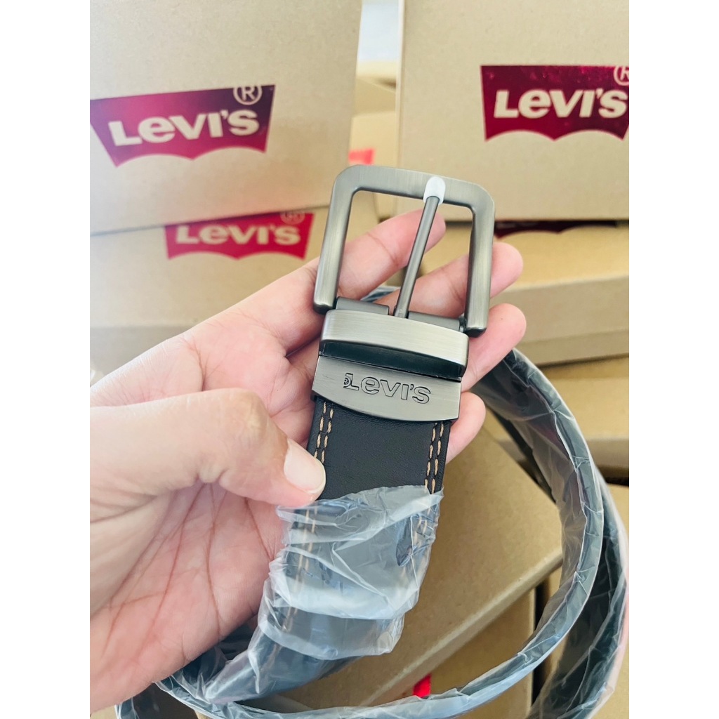 ของเท้!! เข็มขัดลีวายส์ ลีวาย เข็มขัดหนังแท้ Levi’s