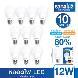 Saneluz หลอดไฟ LED 3W 5W 7W 9W 12W 14W 16W 18W หลอดปิงปอง ขั้ว E27 BULB แสงขาว และ แสงวอร์ม ไฟแอลอีดี bulb ไฟ AC220V led