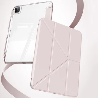 Yรอยยับ3พับได้เคสไอเเพด for Air4/Air5ใช้สำหรับgen6/gen7/gen8/gen9/pro11/gen10นอนได้เคสหนังอะคริลิคใส พร้อมถาดใส่ปากกา