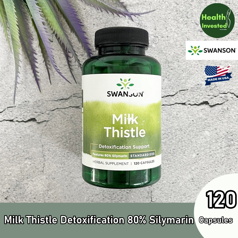  Milk Thistle Detoxification 80% Silymarin 120 Capsules มิลค์ ทิสเซิล
