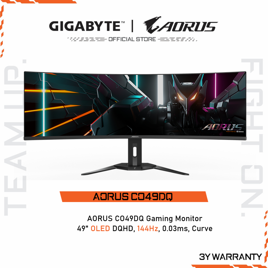 [กรอก GIGAMNT49 ลด 3000] GIGABYTE AORUS CO49DQ Gaming Monitor (จอมอนิเตอร์) | 49" DQHD | OLED | 0.03