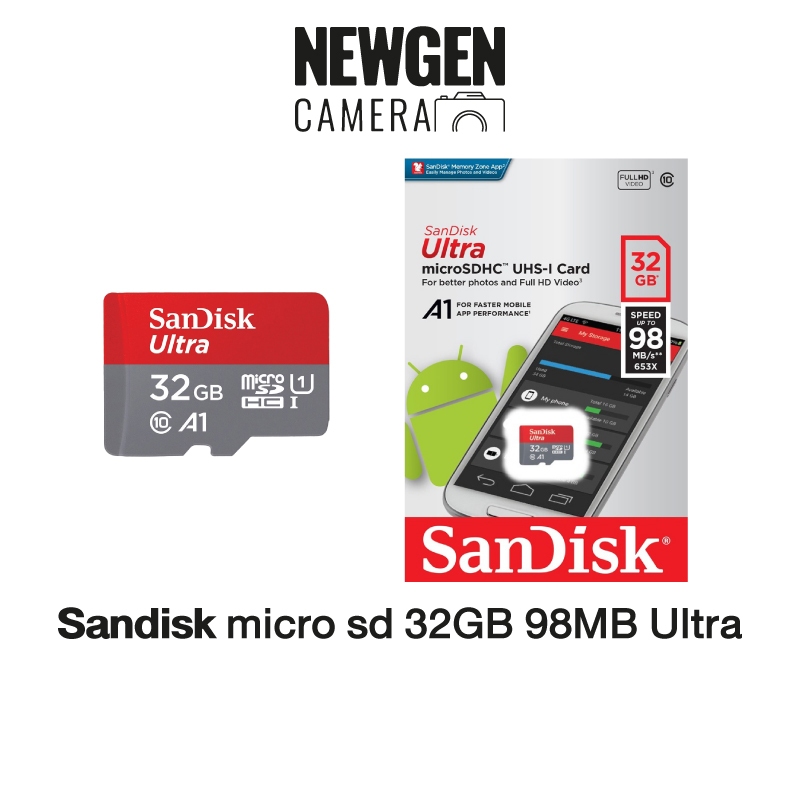 เมมโมรี่การ์ด Sandisk micro sd 32GB 98MB Ultra ของแท้ พร้อมส่ง