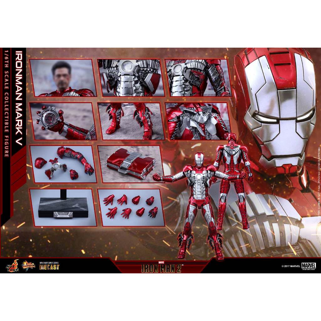 Hot Toys MMS400 D18 Iron Man Mark V (MK 5) Diecast Reissue **มือสองสภาพใหม่** **สินค้าพร้อมส่ง**