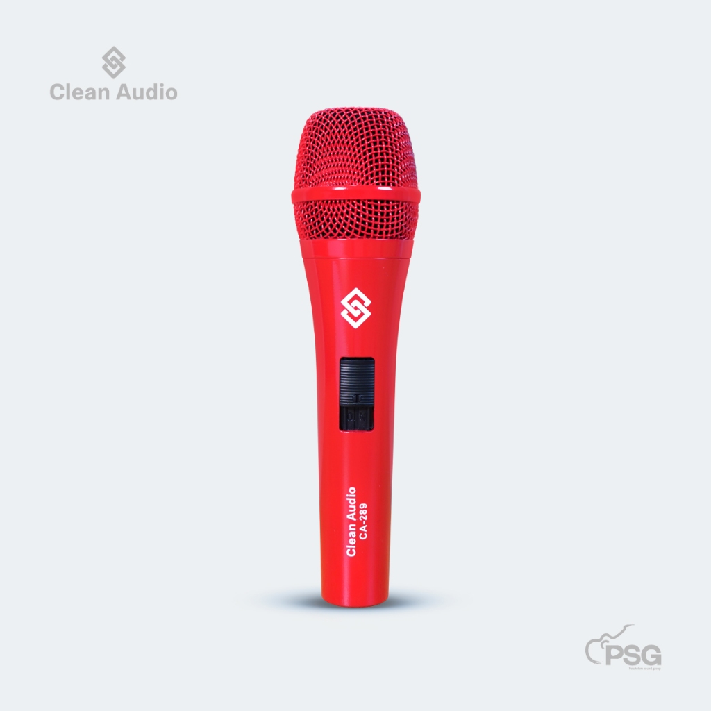 CLEAN AUDIO : CA-289 Red Ferrari ไมโครโฟนไดนามิค Dynamic Microphone
